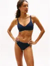 Tommy Hilfiger Microfiber Triangle Bra In Dark Night Navy