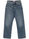 Tommy Hilfiger Mid-rise Straight-leg Jeans In Blue