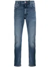 Tommy Hilfiger Mid-rise Tapered Skinny Jeans In Blue