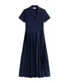 Tommy Hilfiger Fit And Flare Midi Polo Dress In Blue