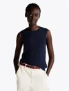 Tommy Hilfiger Mini Cable Knit Wool In Dark Night Navy