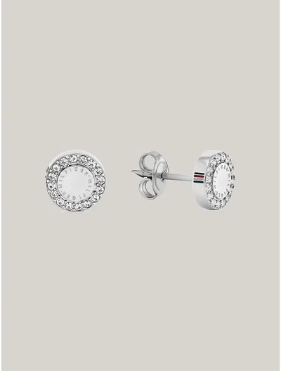 Tommy Hilfiger Mini Crystals Earring In Silver