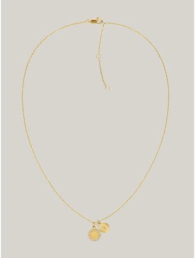 Tommy Hilfiger Mini Crystals Necklace In Gold
