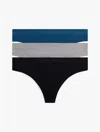 Tommy Hilfiger Mini Pointelle Thong 3 In Multi