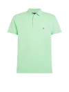 Tommy Hilfiger Mint Short-sleeved Polo Shirt With Logo In Mint Gel