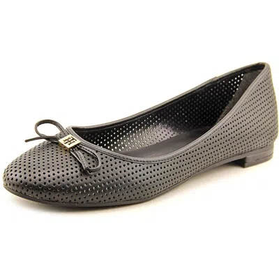Tommy Hilfiger Mirella Womens Bow Leather Ballet Flats In Multi
