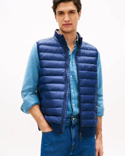 Tommy Hilfiger Mix Media Essential Rwb Mens Gilet In Blue