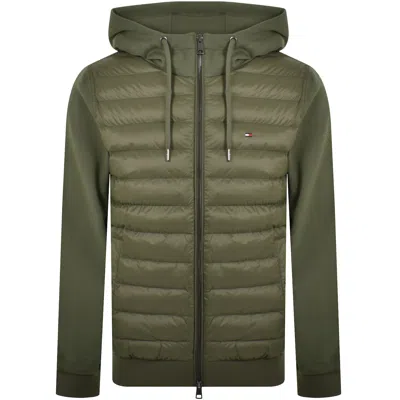 Tommy Hilfiger Mix Media Full Zip Hoodie Green