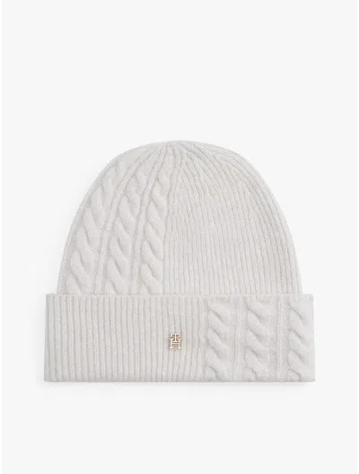 Tommy Hilfiger Mixed Knit Wool In White