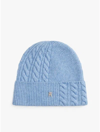 Tommy Hilfiger Mixed Knit Wool In Blue