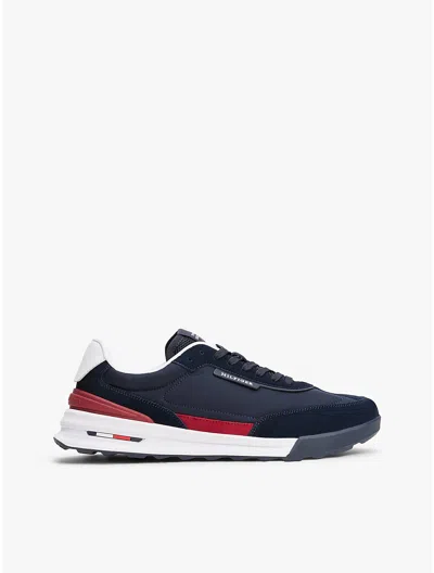 Tommy Hilfiger Mixed Media Runner Sneaker In Blue