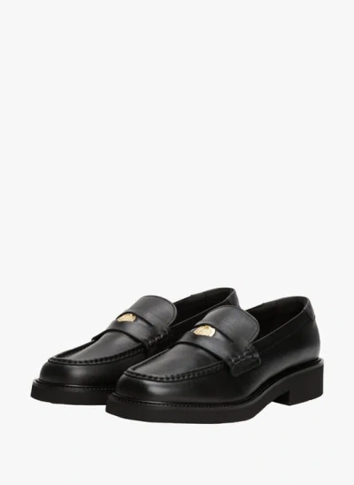 Tommy Hilfiger Mocassins En Cuir De Vache In Black