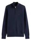 Tommy Hilfiger Quarter-zip Sweatshirt In Blue