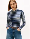 Tommy Hilfiger Mockneck Stretch Knit Top