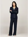 Tommy Hilfiger Stripe Piping Long Sleeve Pyjama Top In Navy