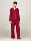Tommy Hilfiger Modal Top & Pant Pajama Set In Rouge