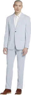 Tommy Hilfiger Modern Fit Seersucker Men's Suit In Blue