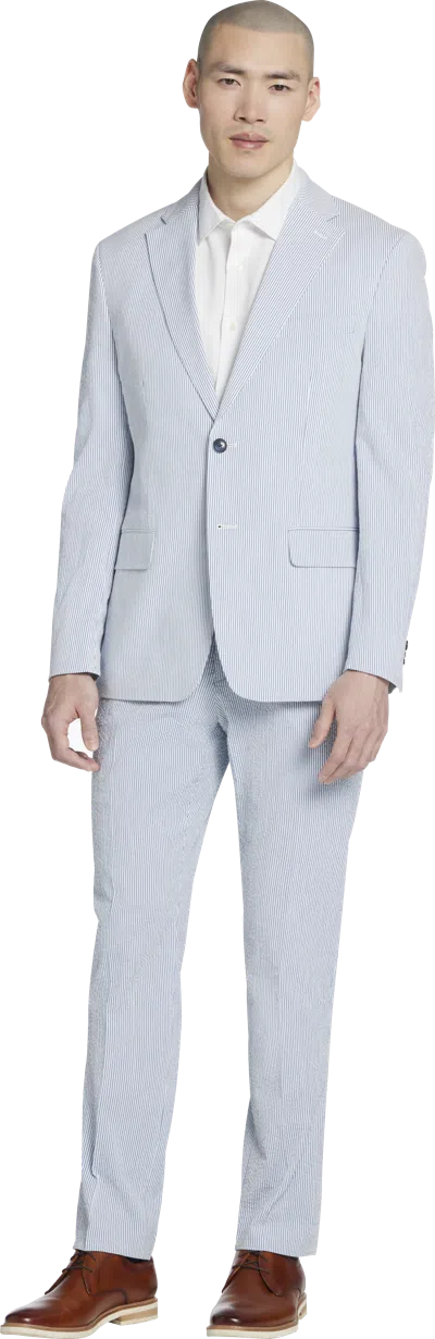 Tommy Hilfiger Modern Fit Seersucker Men's Suit In Blue