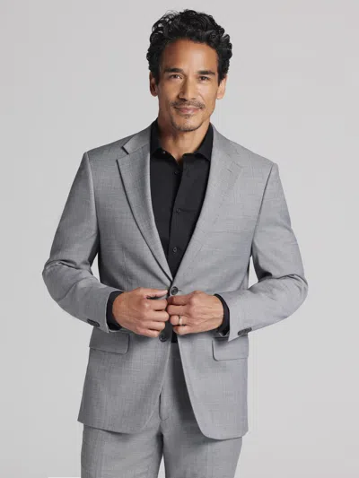 Tommy Hilfiger Modern Fit Sharkskin Men's Suit In Gray