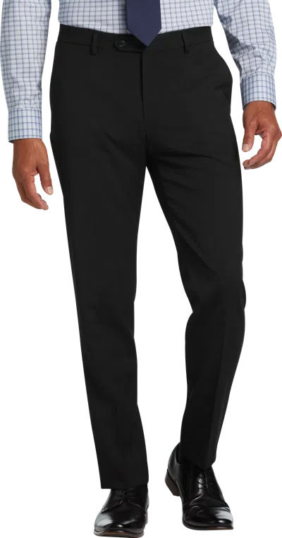 Tommy Hilfiger Modern Fit Wool Blend Men's Suit Pants In Black