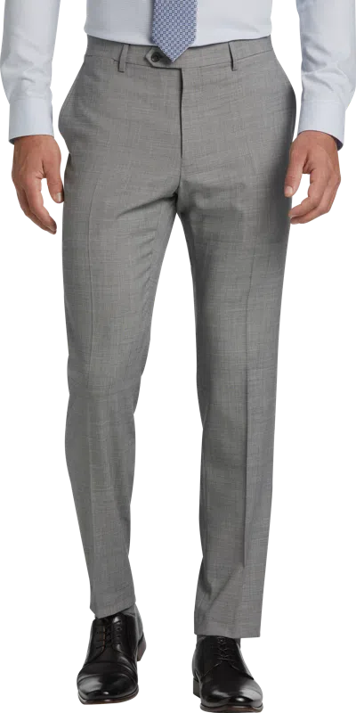 Tommy Hilfiger Modern Fit Wool Blend Men's Suit Pants In Gray