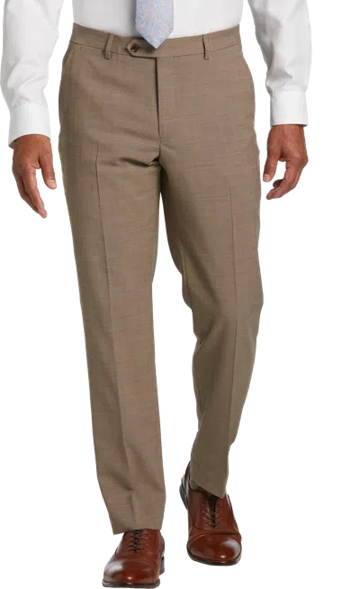 Tommy Hilfiger Modern Fit Wool Blend Men's Suit Pants In Brown