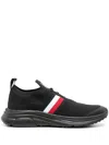 Tommy Hilfiger Modern Knitted Sneakers In Black