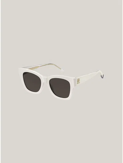 Tommy Hilfiger Modern Prep Butterfly Sunglasses In Ivory