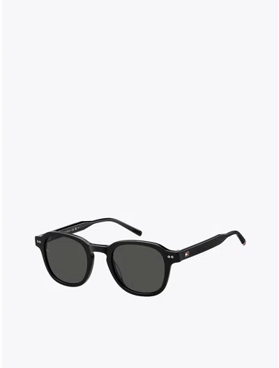 Tommy Hilfiger Modern Prep Oval Sunglasses In Black