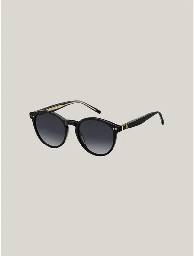 Tommy Hilfiger Modern Prep Oval Sunglasses In Black