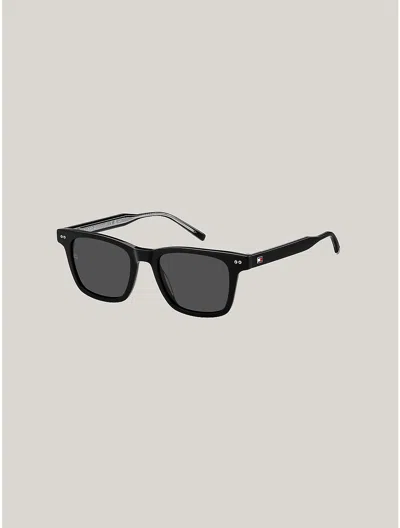 Tommy Hilfiger Modern Prep Rectangle Sunglasses In Black