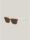 Tommy Hilfiger Modern Prep Rectangle Sunglasses In Red Havana