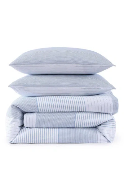 Tommy Hilfiger Modern Stripe Comforter & Shams Set In Blue