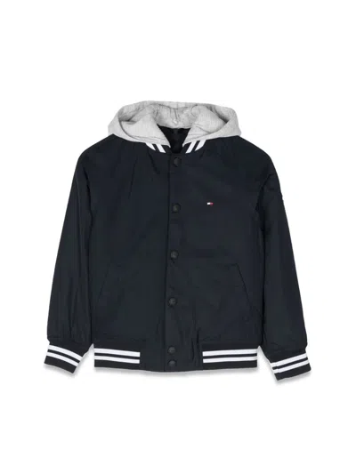 Tommy Hilfiger Kids' Monogram Bomber Jacket In Blue