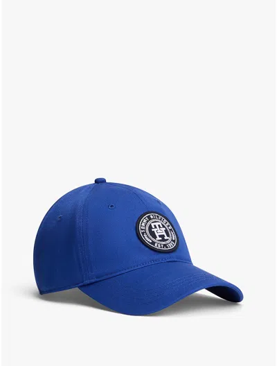Tommy Hilfiger Monogram Circle Patch Baseball Cap In Blue