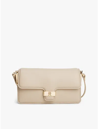 Tommy Hilfiger Monogram Clasp Mini Crossbody Bag In Brown