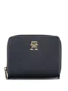 Tommy Hilfiger Monogram Compact Wallet In Blue