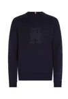 Tommy Hilfiger Monogram Crew Neck Sweatshirt In Blu