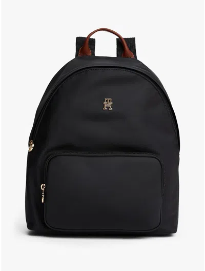 Tommy Hilfiger Monogram Dome Backpack In Black