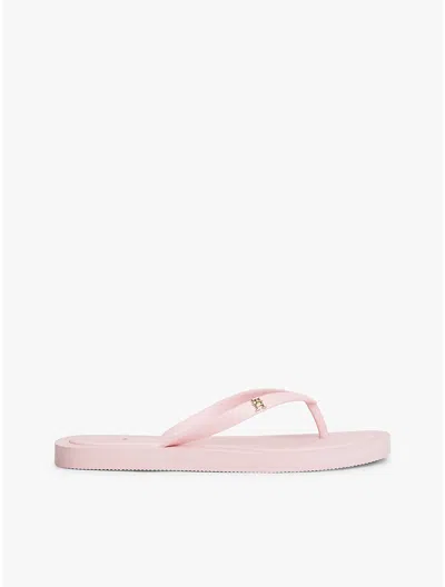 Tommy Hilfiger Monogram Hardware Flip Flop In Pink