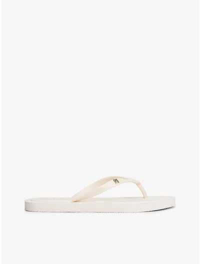 Tommy Hilfiger Monogram Hardware Flip Flop In White