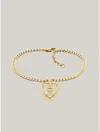 Tommy Hilfiger Monogram Heart Gold In Gold Plated