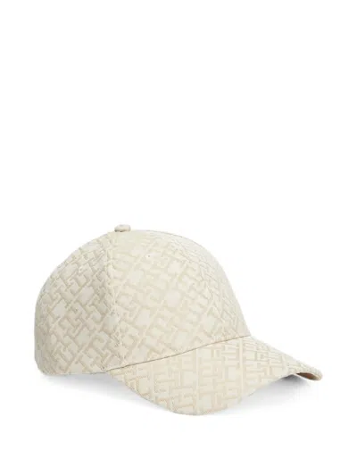 Tommy Hilfiger Monogram Jacquard Cap In Neutral