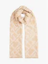 Tommy Hilfiger Monogram Jacquard Scarf In Neutral