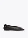 Tommy Hilfiger Monogram Leather Ballet Flat In Black