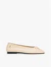 Tommy Hilfiger Monogram Leather Ballet Flat In Misty Blush