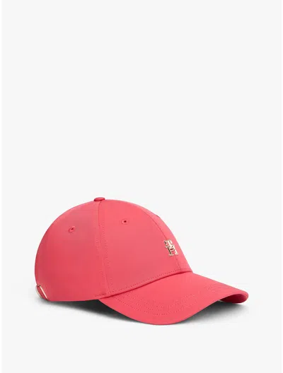 Tommy Hilfiger Monogram Logo Baseball Cap In Pink