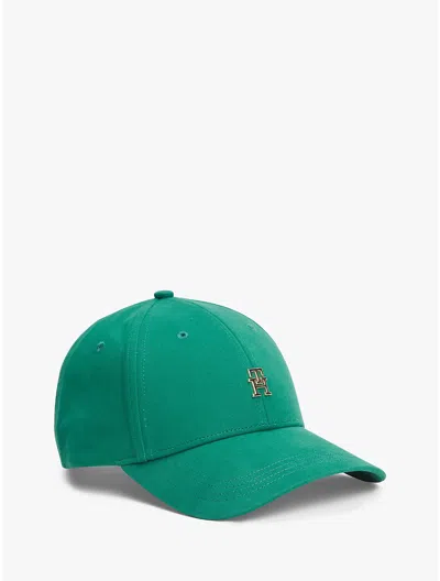 Tommy Hilfiger Monogram Logo Baseball Cap In Green