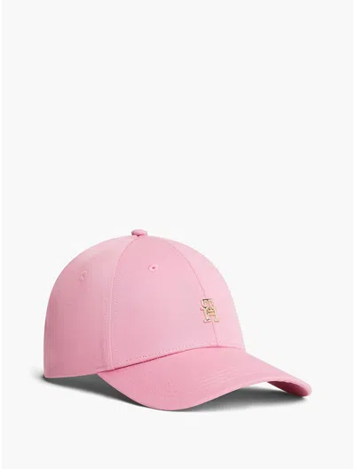 Tommy Hilfiger Monogram Logo Baseball Cap In Pink