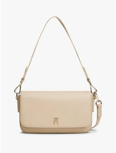 Tommy Hilfiger Monogram Logo Convertible Crossbody Bag In Brown